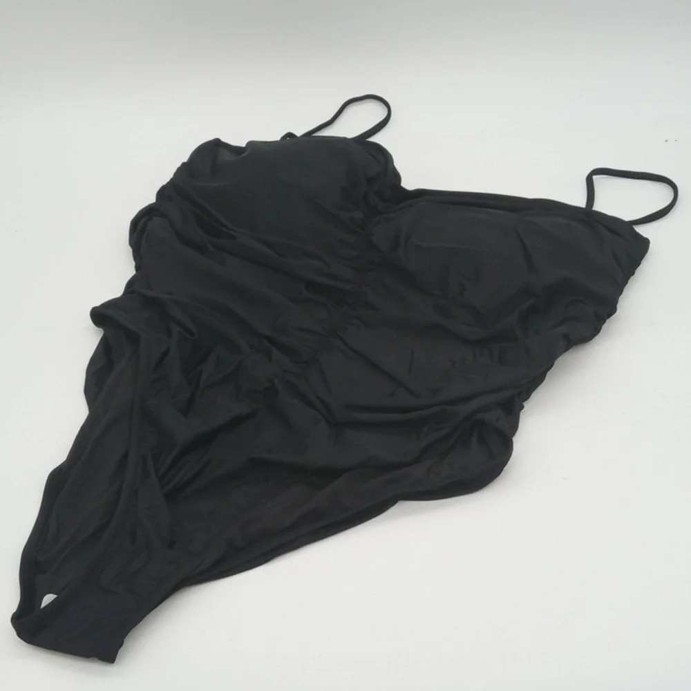 J. Crew Ruched Sweetheart One-Piece Swimsuit Black 22